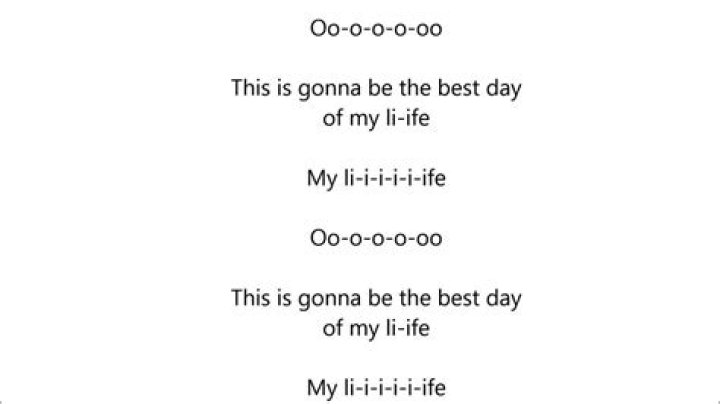 Lyrics To Best Day Of My Life